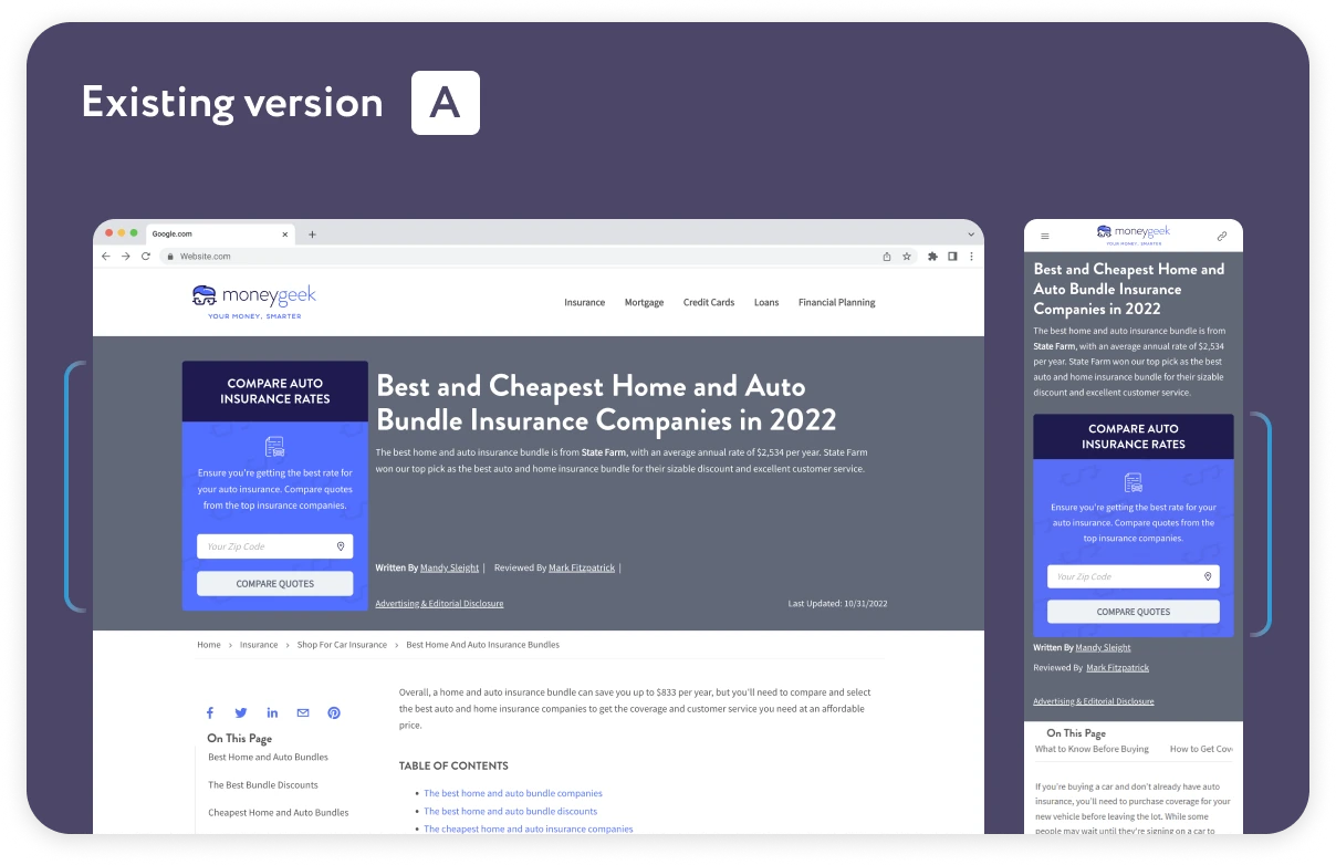 MoneyGeek is a financial advice platform