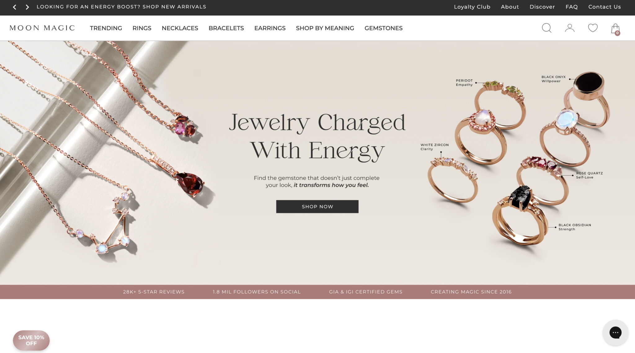 Moonmagic.com is a high-growth direct-to-consumer jewelry brand