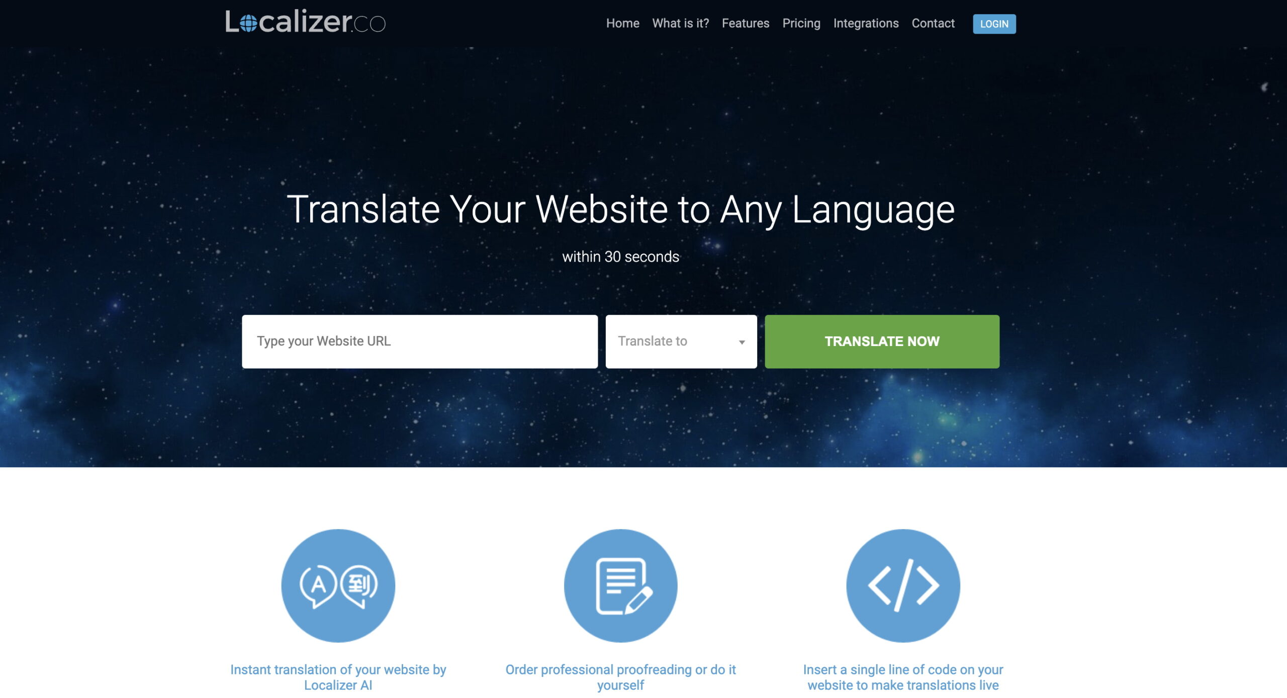 Localizer.co is a SaaS platform that enables businesses to translate their websites into multiple languages with a single code snippet